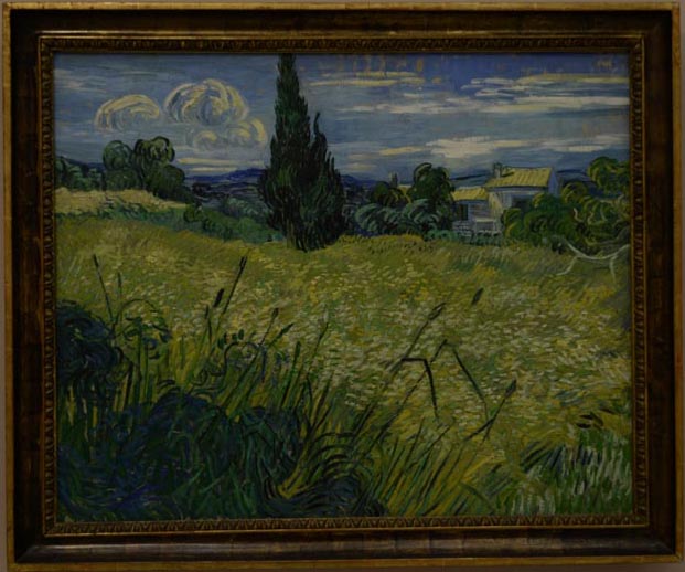 Van Gogh, "Wheatfields with Cypress" 1889.